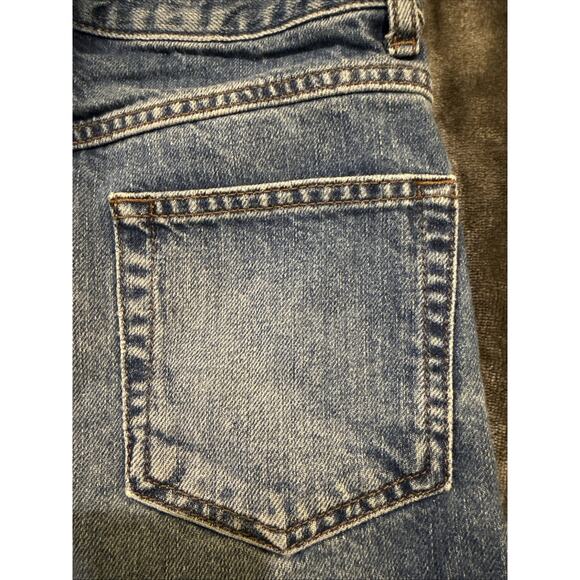 Topshop Moto-Wmns Rosa Shorts-Denim Med Wash-Cuffed Raw Hem Distressed-US 2/UK 6 - Picture 15 of 16